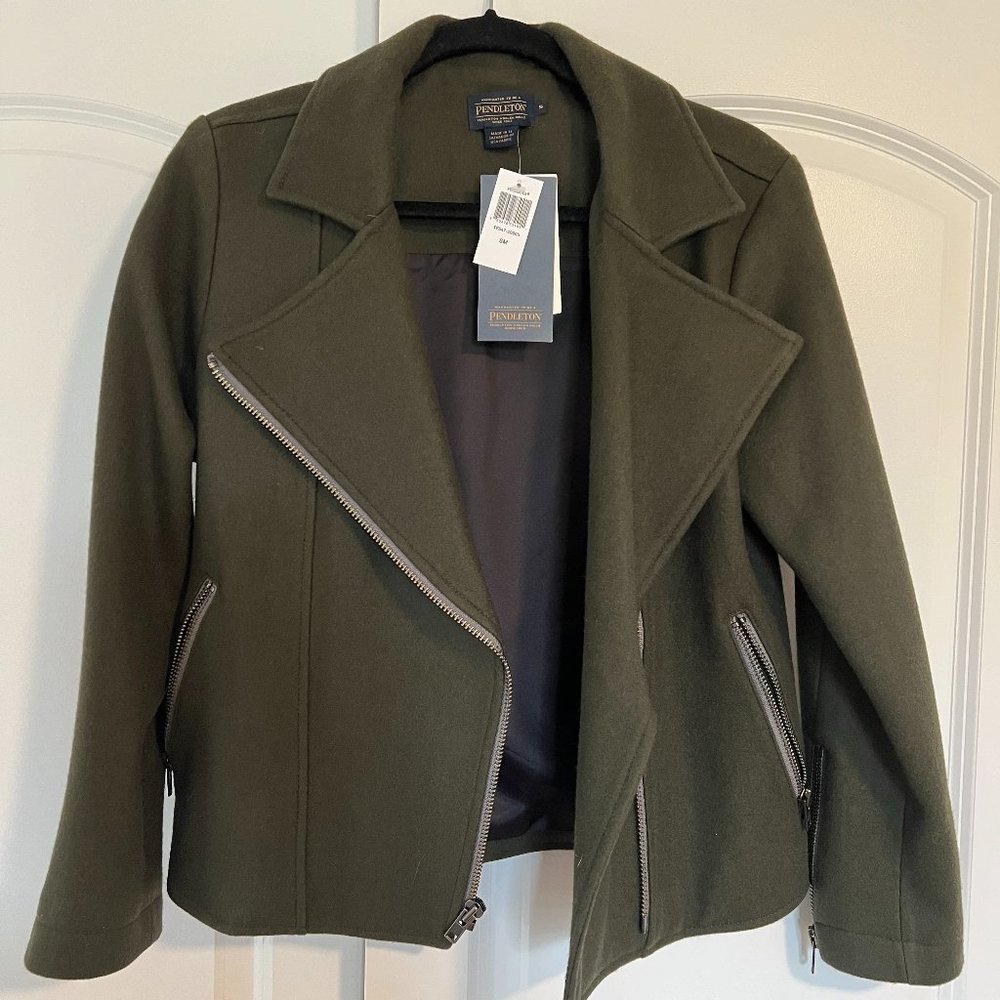 Pendleton Women's Moto jacket, Size S, Green
